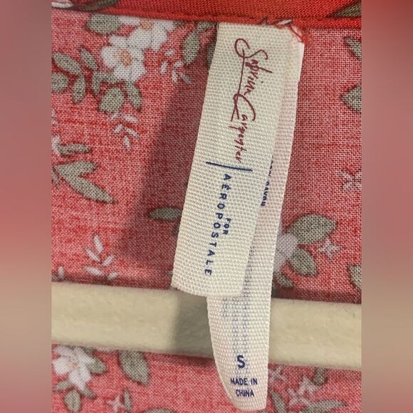 AEROPOSTALE Floral V-Neck Shirt Dress - Picture 4 of 5